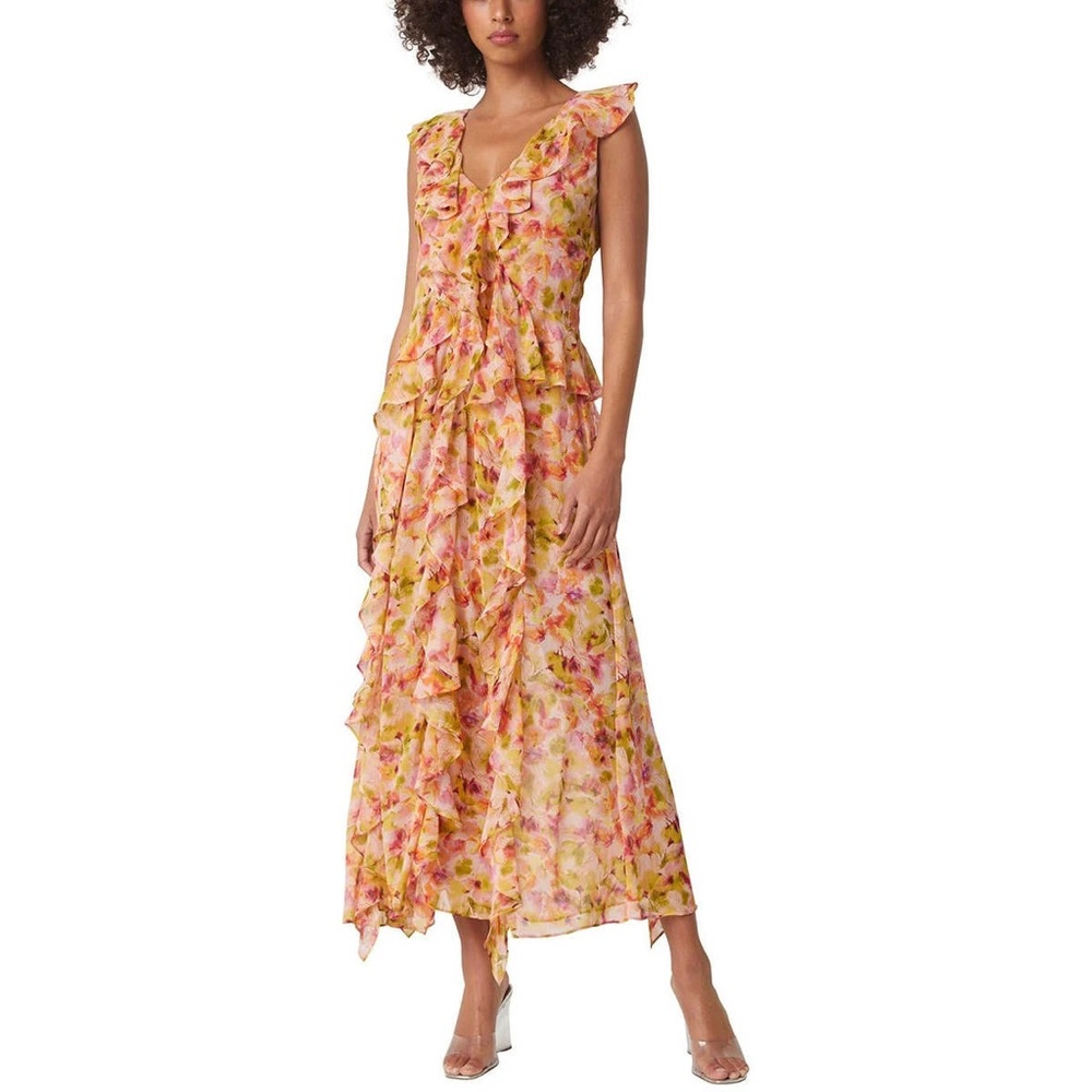 Misa  Los Angeles Claudita  Golden Flora Maxi Dress NWT size medium